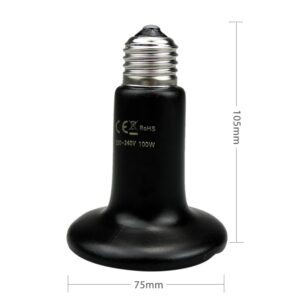 JieCare Ceramic Heating Bulb, 100W.